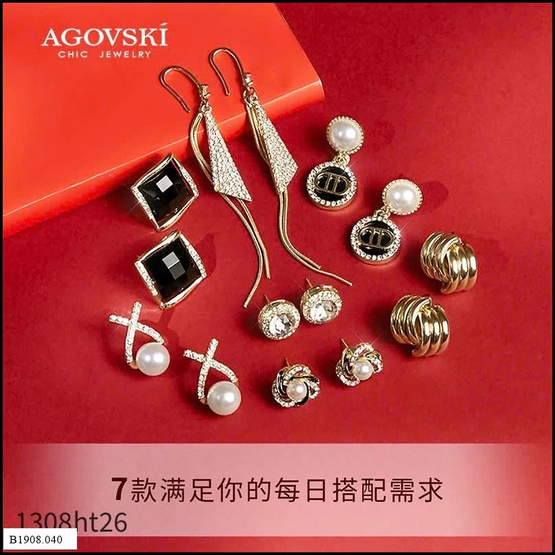 SET KHUYÊN TAI CHÍNH HÃNG AGOVSKI Giá sỉ 320k