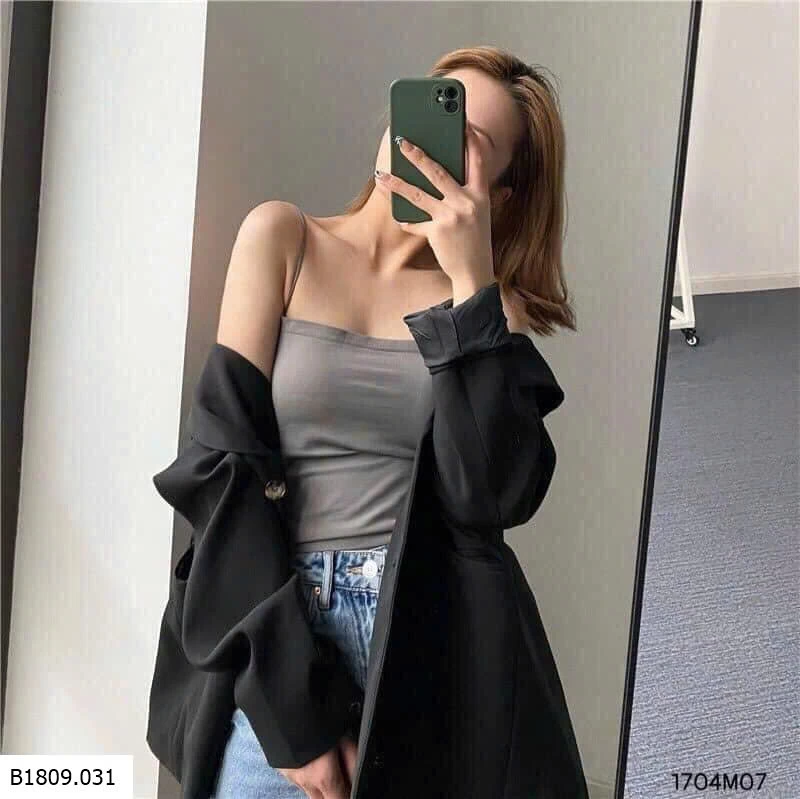 ÁO HAI DÂY KÈM ĐỆM NGỰC   Giá sỉ 63k/ sét 2c chọn màu