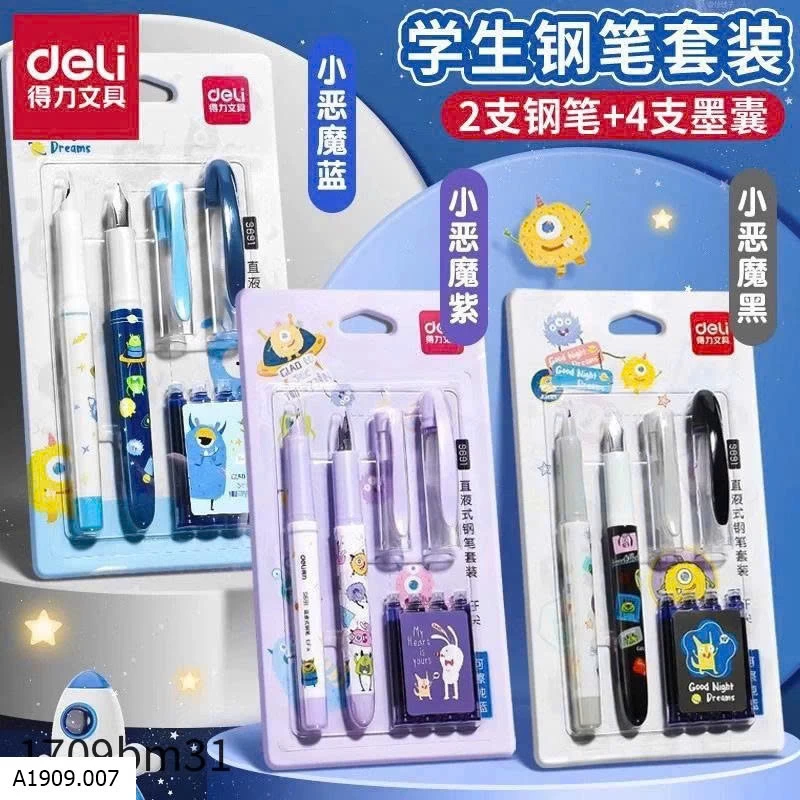 BÚT MÁY DELI XOÁ ĐƯỢC   Giá sỉ 55k/ 2 set chọn 1 màu mực hoặc mix