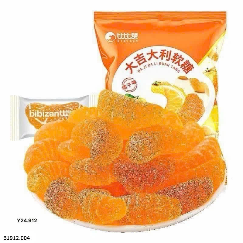 KẸO MÚI CAM CHÍNH HÃNG BIBIZAN Giá sỉ 90k/kg sỉ từ 2kg