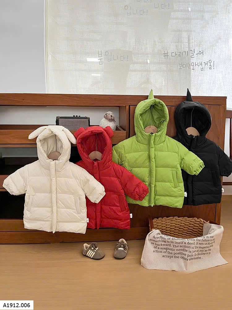 ÁO KHOÁC PHAO DÁNG DÀI KHỦNG LONG SZ NHÍ Giá sỉ 336k