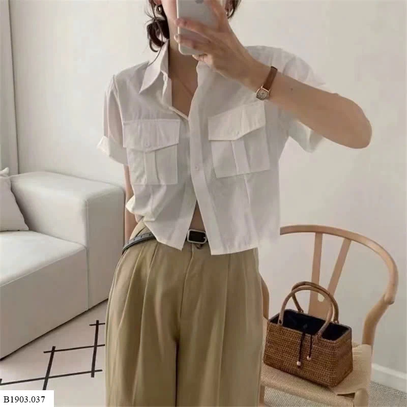 ÁO SƠ MI CỘC TAY DÁNG CRT   Sỉ 106k