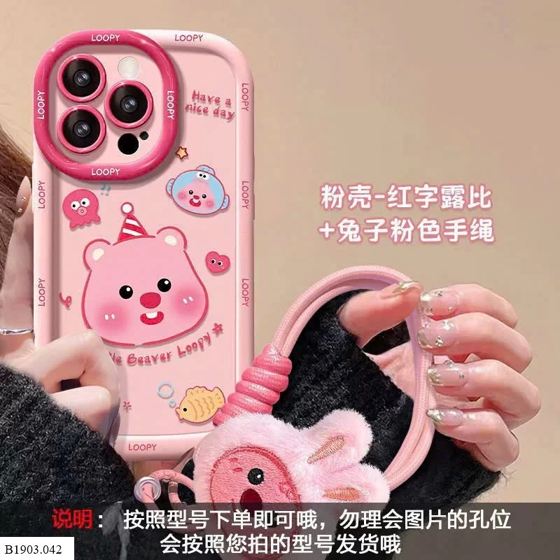 ỐP ĐIỆN THOẠI HỒNG KÈM DÂY ĐEO  Sỉ 41k/ 1 chiếc
