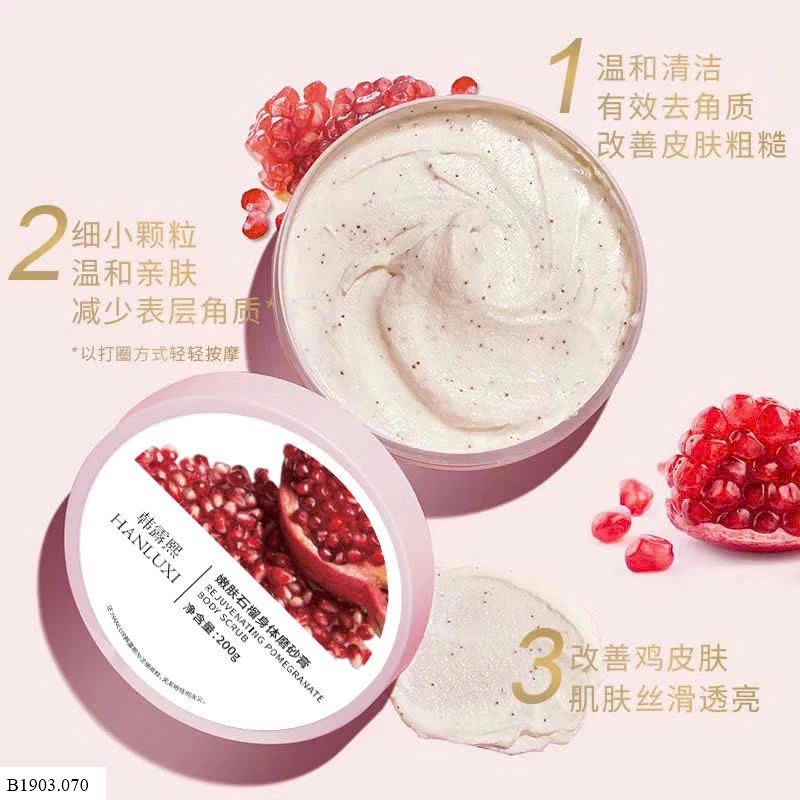 TẨY DA CHẾT LỰU ĐỎ   Sỉ  38k/1 set 2 hũ 