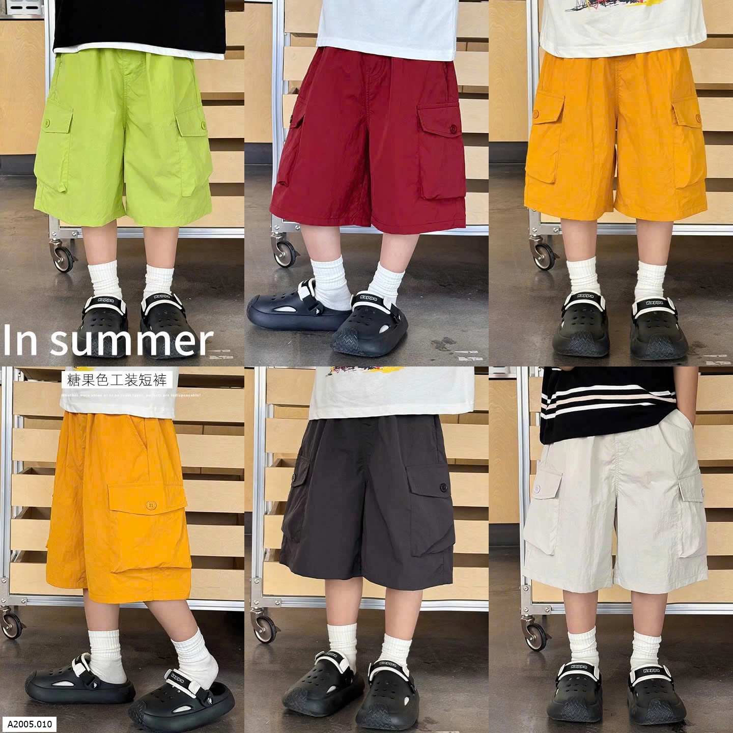 QUẦN SHORT TÚI HỘP BÉ TRAI  Sỉ 127k