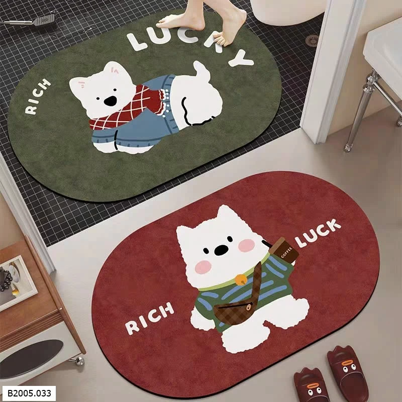 THẢM LAU CHÂN  HÌNH CUTE ĐỘNG VẬT Sỉ 33k/1 tấm bán từ 3 tấm