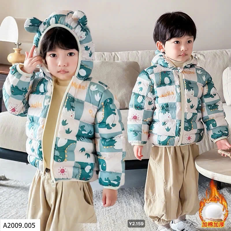 Áo khoác phao hoạ tiết cho bé   Giá sỉ 95k    