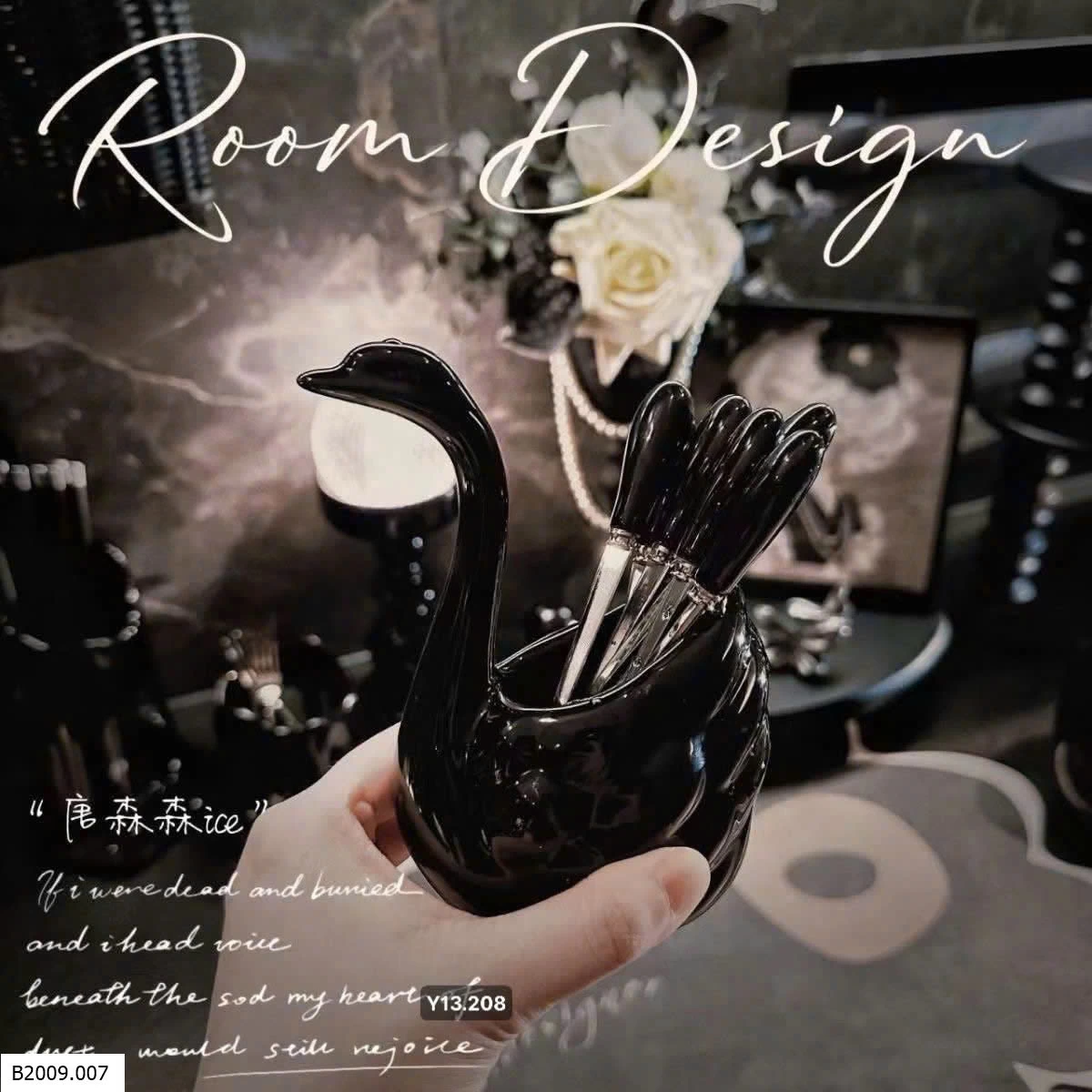 Khay thiên nga kèm 6 nĩa  Giá sỉ 55k