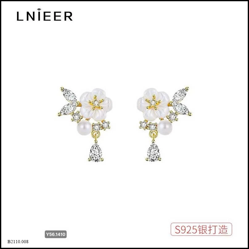 BÔNG TAI HÌNH HOA LNIEER Giá sỉ 160k/1 đôi