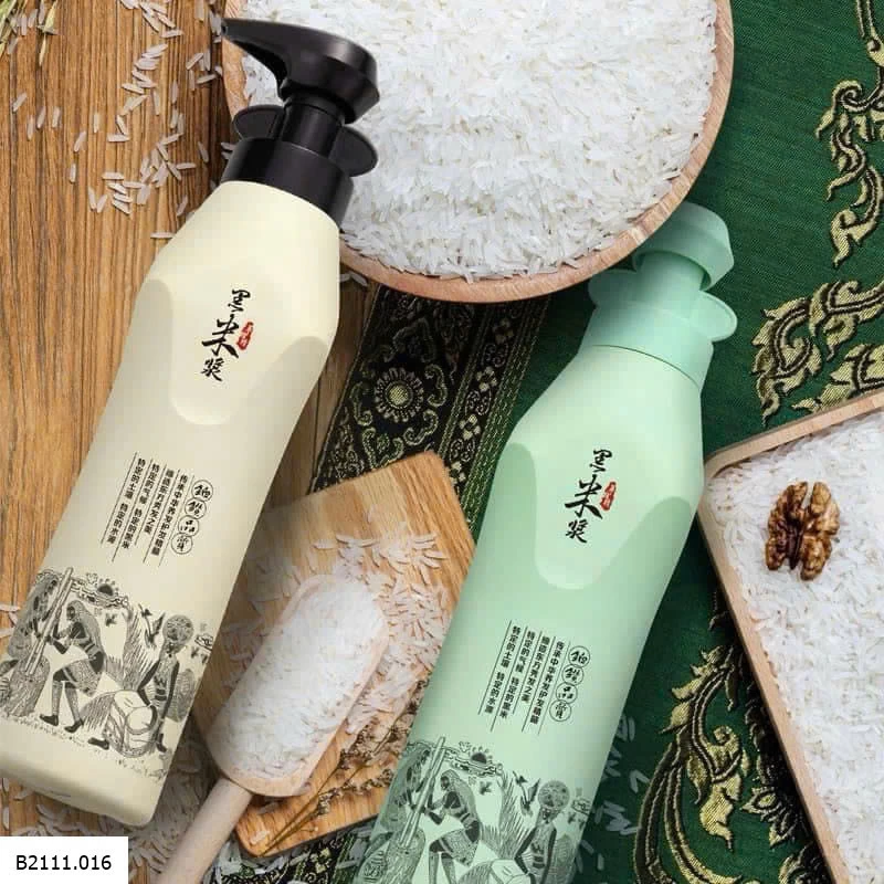 BỘ DẦU GỘI DƯỠNG SINH GẠO ĐEN SIÊU MƯỢT  Giá sỉ 245k