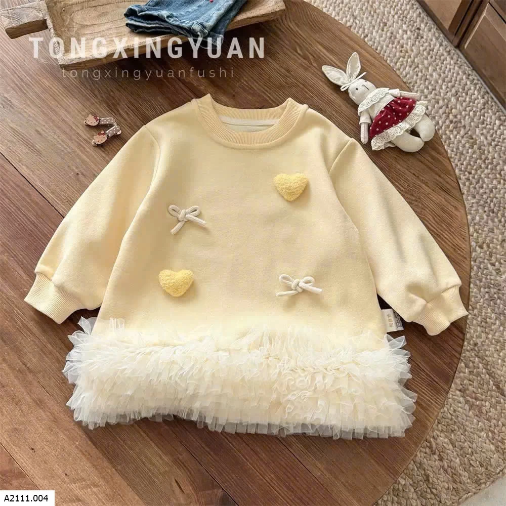 Váy phối lưới baby kiểu Hàn  Giá sỉ 126k