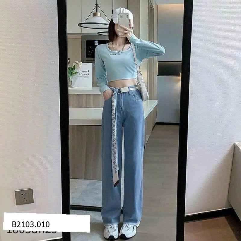 QUẦN JEAN DENIM ỐNG SUÔNG NỮ Sỉ 140k