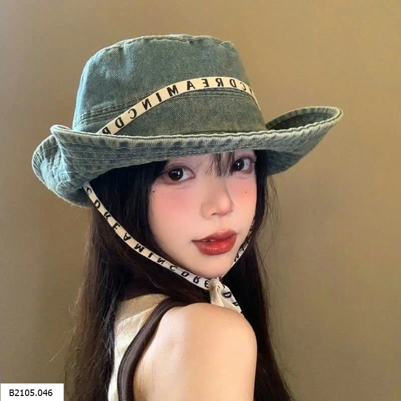 MŨ JEAN CAO BỒI CÓ DÂY ĐEO KOREA  Sỉ 62k