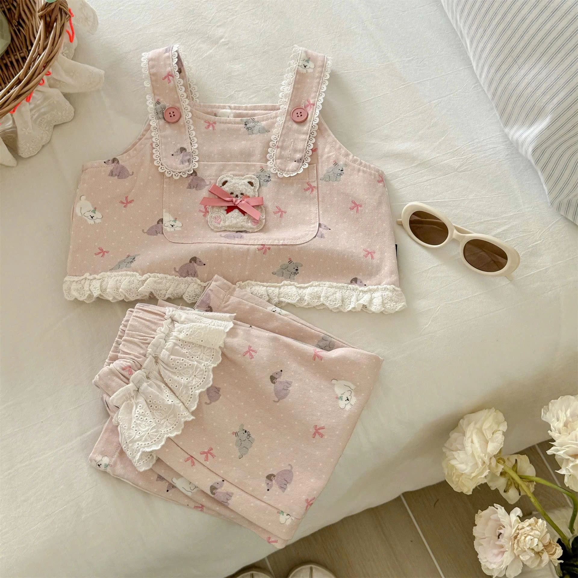 SET ÁO YẾM QUẦN SUÔNG Sỉ 186k