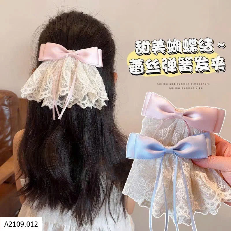 KẸP TÓC NƠ REN   Giá sỉ 32k/2c