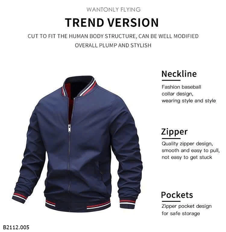 ÁO KHOÁC BOMBER NAM Giá sỉ 195ka