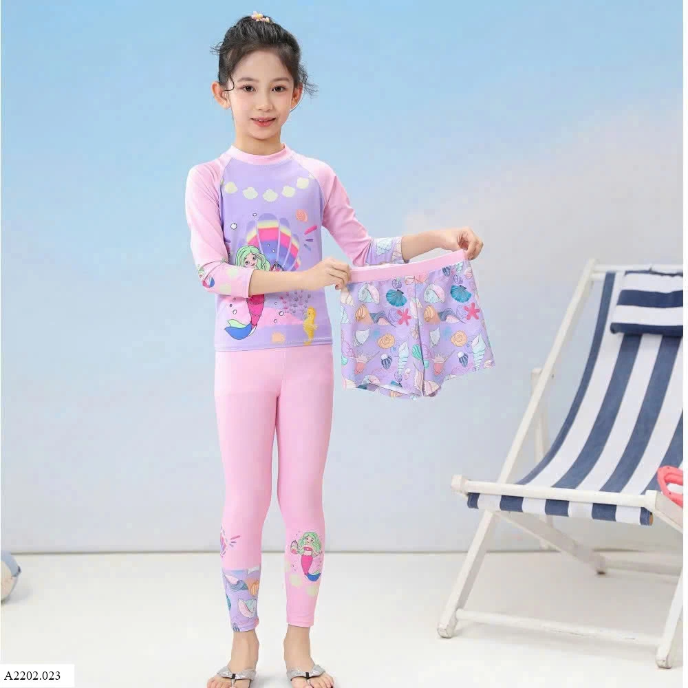 SET ĐỒ BƠI BÉ GÁI 3 CHI TIẾT   Sỉ 152k/ 1 sét