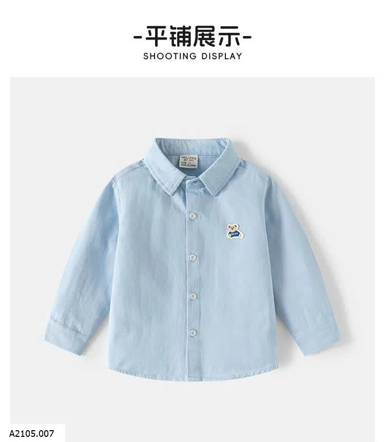 ÁO SƠ MI DÀI TAY WELLKIDS BÉ TRAI Sỉ 109k