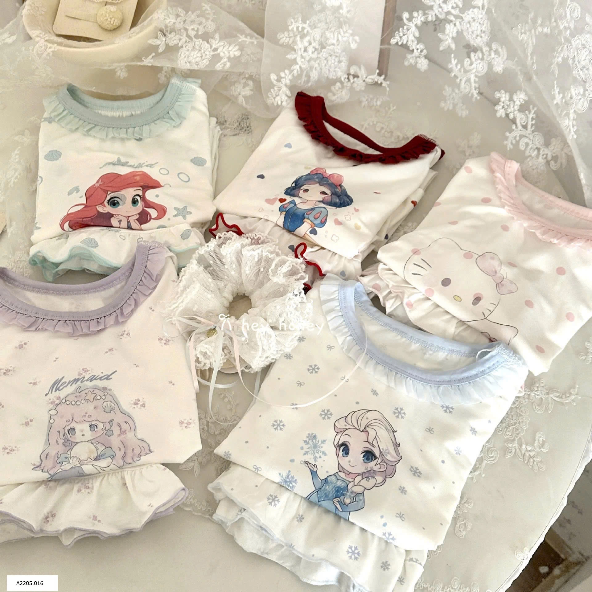 SET THUN VÁY VIỀN BÈO HEY HONEY Sỉ  giá  sz 90-120: 115  sz 130-140: 135
