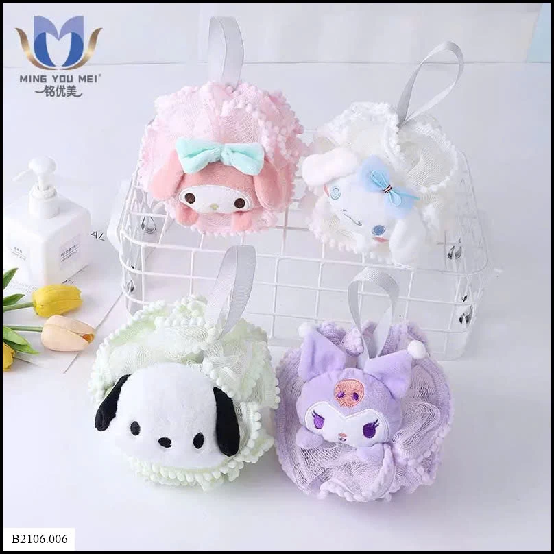 SET 3 BÔNG TẮM SANRIO  Sỉ giá 45k/1 set 3 chiếc mix ngẫu nhiên