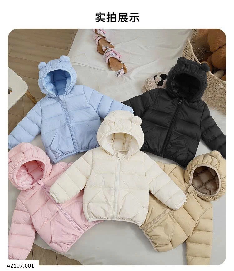 ÁO KHOÁC PHAO TAI GẤU CHO BÉ  Sỉ 117k