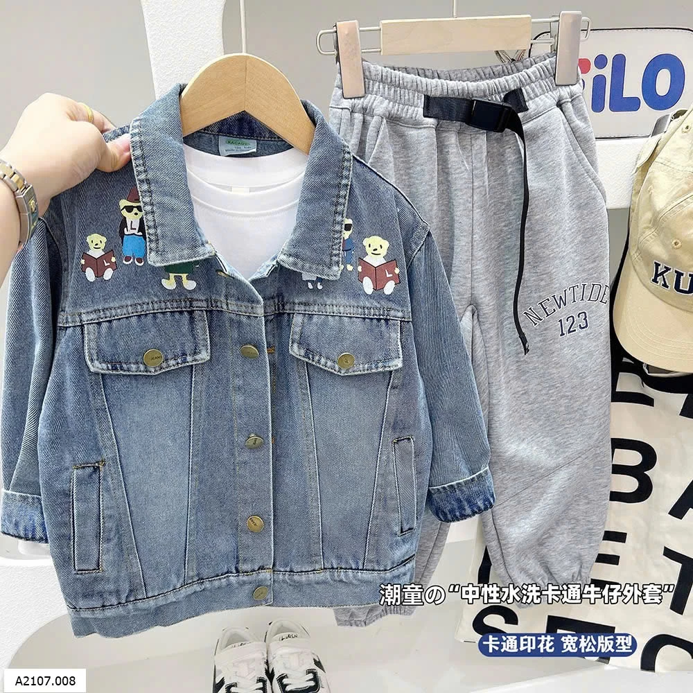 ÁO KHOÁC JEAN HOẠT HÌNH KACADY Sỉ 175k