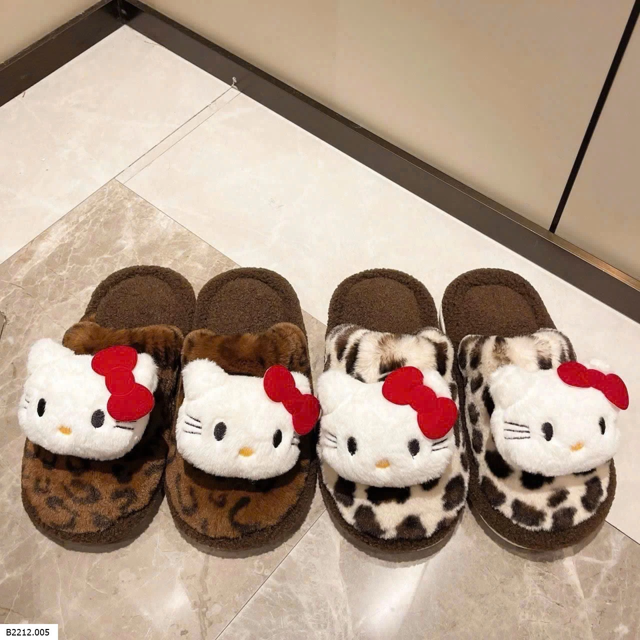 DÉP BÔNG MÈO KITTY HOẠ TIẾT Giá sỉ 60k