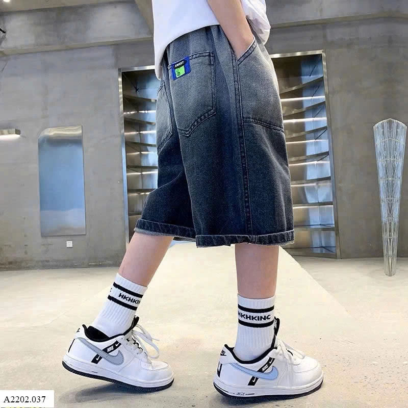 QUẦN SHORT JEAN LOANG MÀU BÉ TRAI SZ ĐẠI Sỉ 105k
