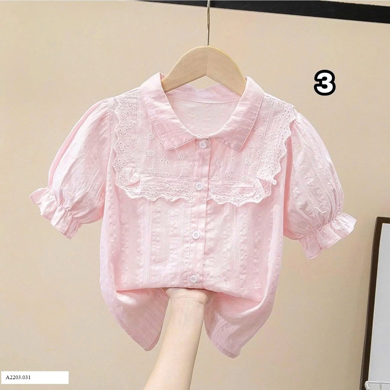 ÁO SƠ MI CỘC TAY BÉ GÁI Sỉ 100k
