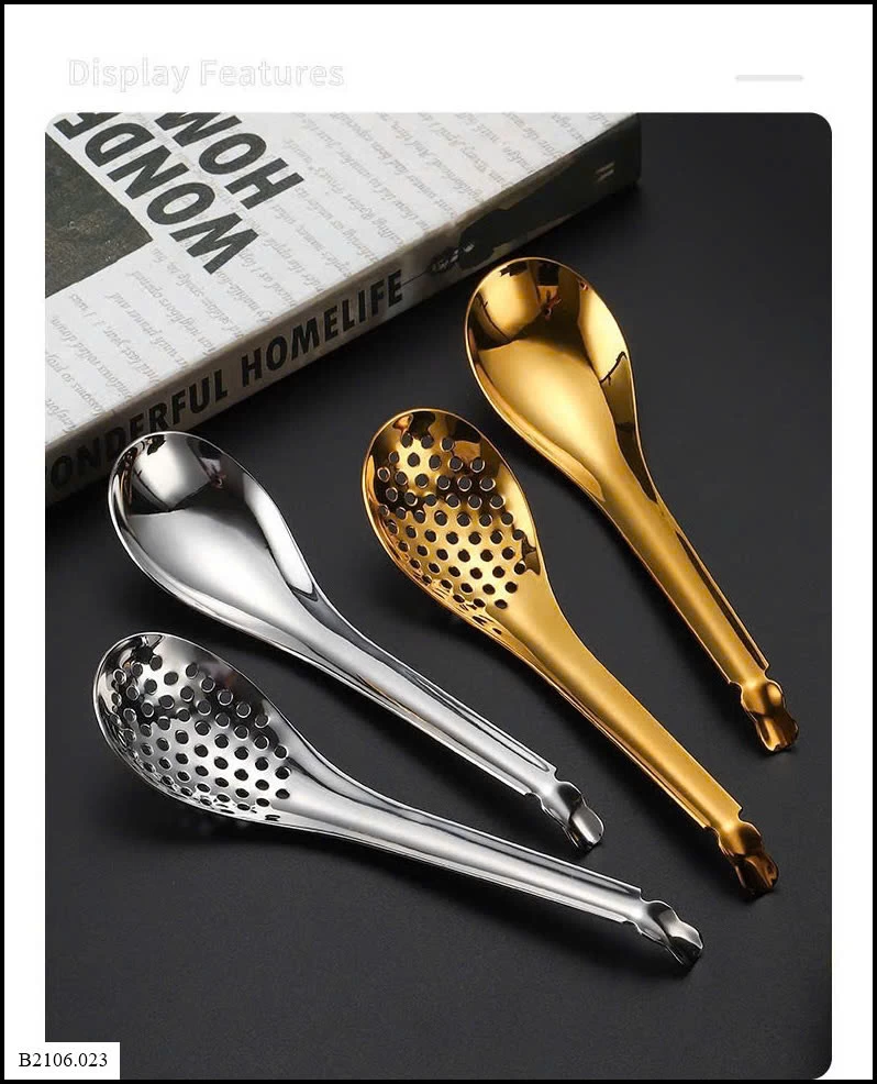 SET 2C THÌA LỖ ĐA NĂNG Sỉ giá set màu bạc: 36k/set  set màu vàng: 39k/set 