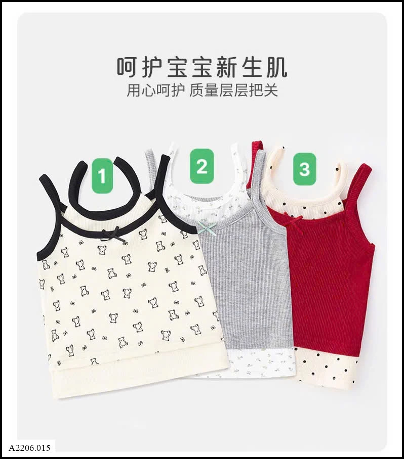 ÁO 2 DÂY GIẢ 2 MẢNH CHO BÉ Sỉ giá 105K