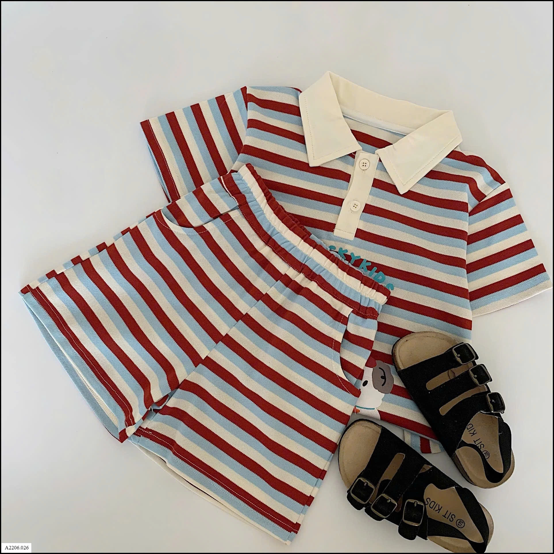 SET BỘ POLO KẺ CỘC TAY BT Sỉ giá 168K