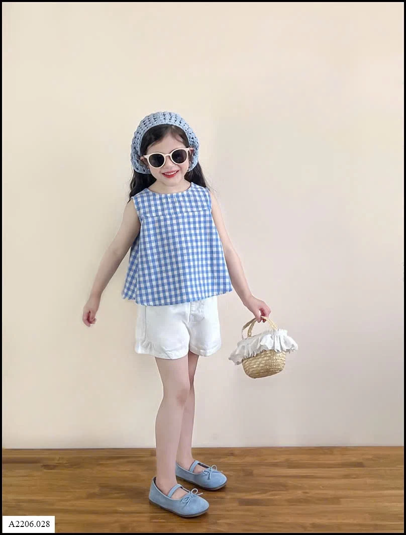 SET ÁO SÁT NÁCH HỞ LƯNG + QUẦN SHORT BÉ GÁI Sỉ giá 240K