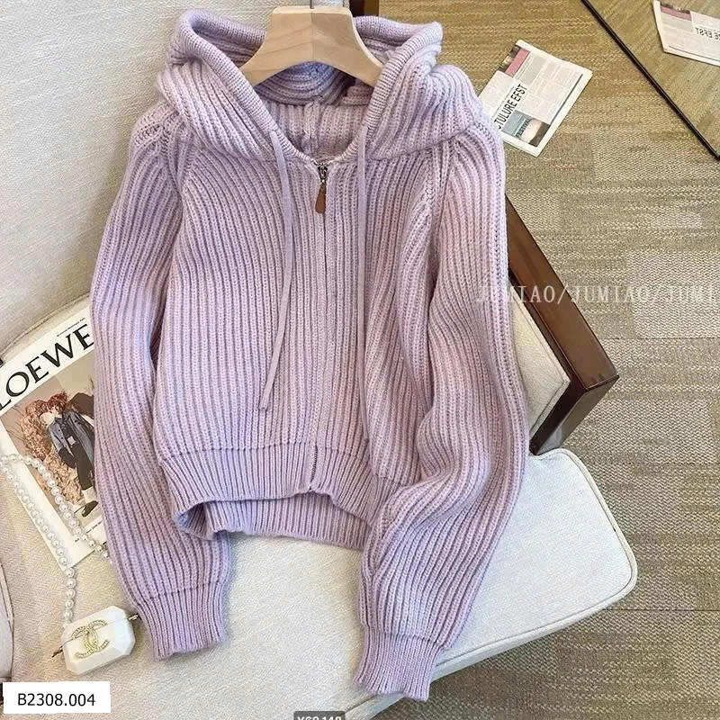 ÁO LEN KHOÁ KÉO CÓ MŨ NỮ   Giá sỉ 110k