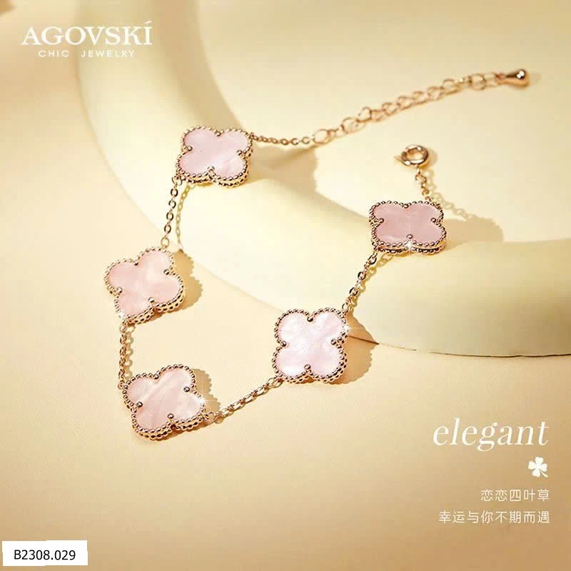 VÒNG TAY CỎ 4 LÁ AGOVSKI   Giá sỉ 173k