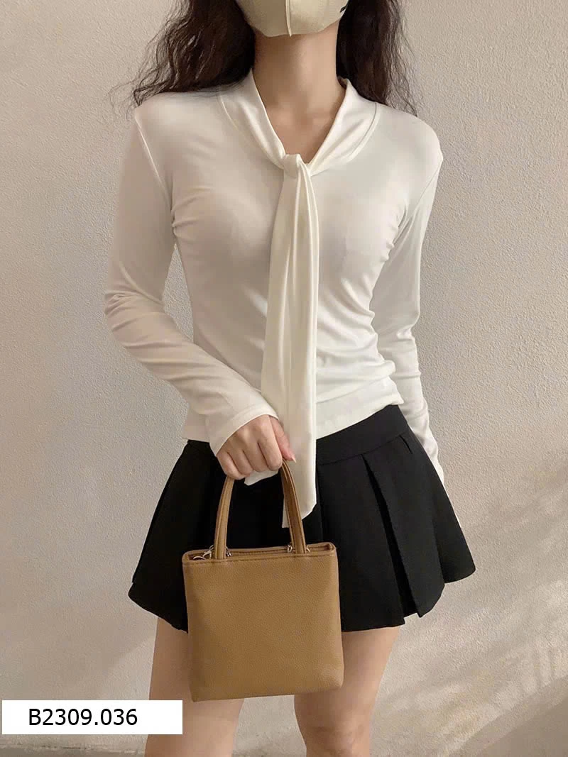 ÁO THUN DÀI TAY GIẢ KHĂN NỮ   Giá sỉ 127k