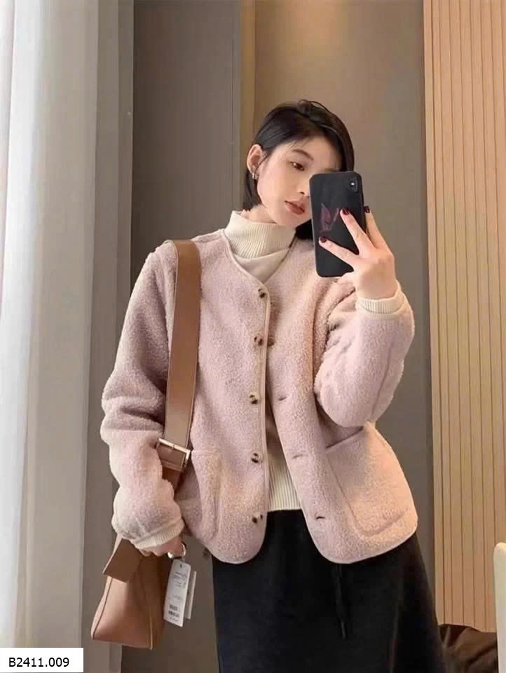 ÁO KHOÁC LÔNG KHÔNG CỔ  Giá sỉ 240k