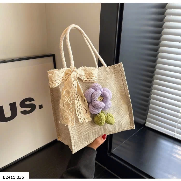  TÚI TOTE VẢI HOA REN VINTAGE  Giá sỉ 50k