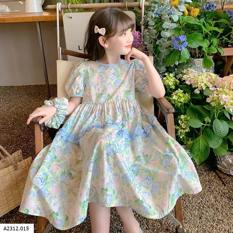 VÁY HOA NHÍ BÉ GÁI  Giá sỉ số 1: 134k  số 2: 138k 