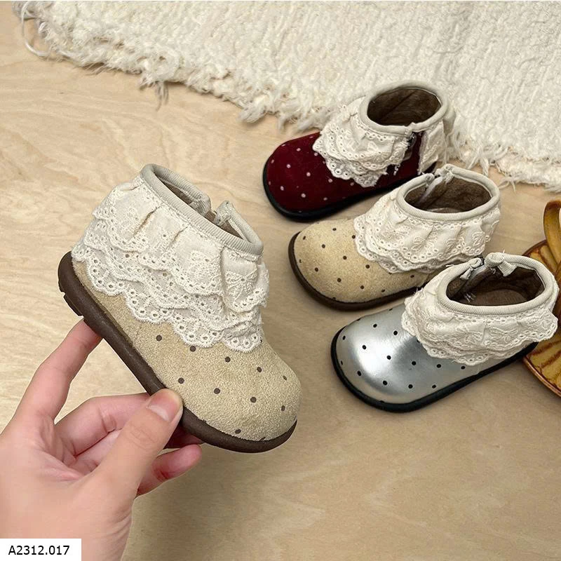 BOOT CHẤM BI CỔ REN BG Giá sỉ 155K