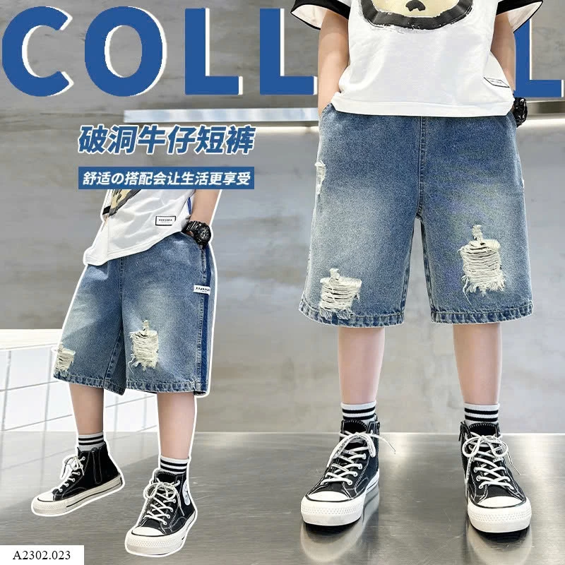 QUẦN SHORT JEAN BÉ TRAI SZ ĐẠI  Sỉ 105k