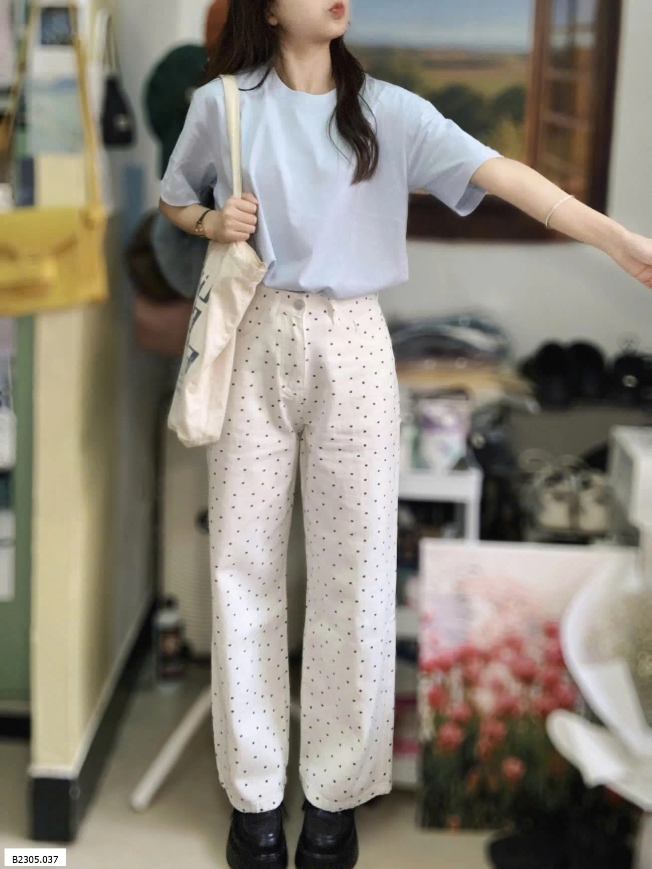 QUẦN JEAN CHẤM BI NỮ Sỉ 141k