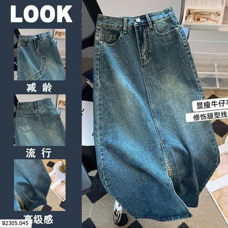 CHÂN VÁY JEANS DÁNG DÀI NỮ  Sỉ 132k