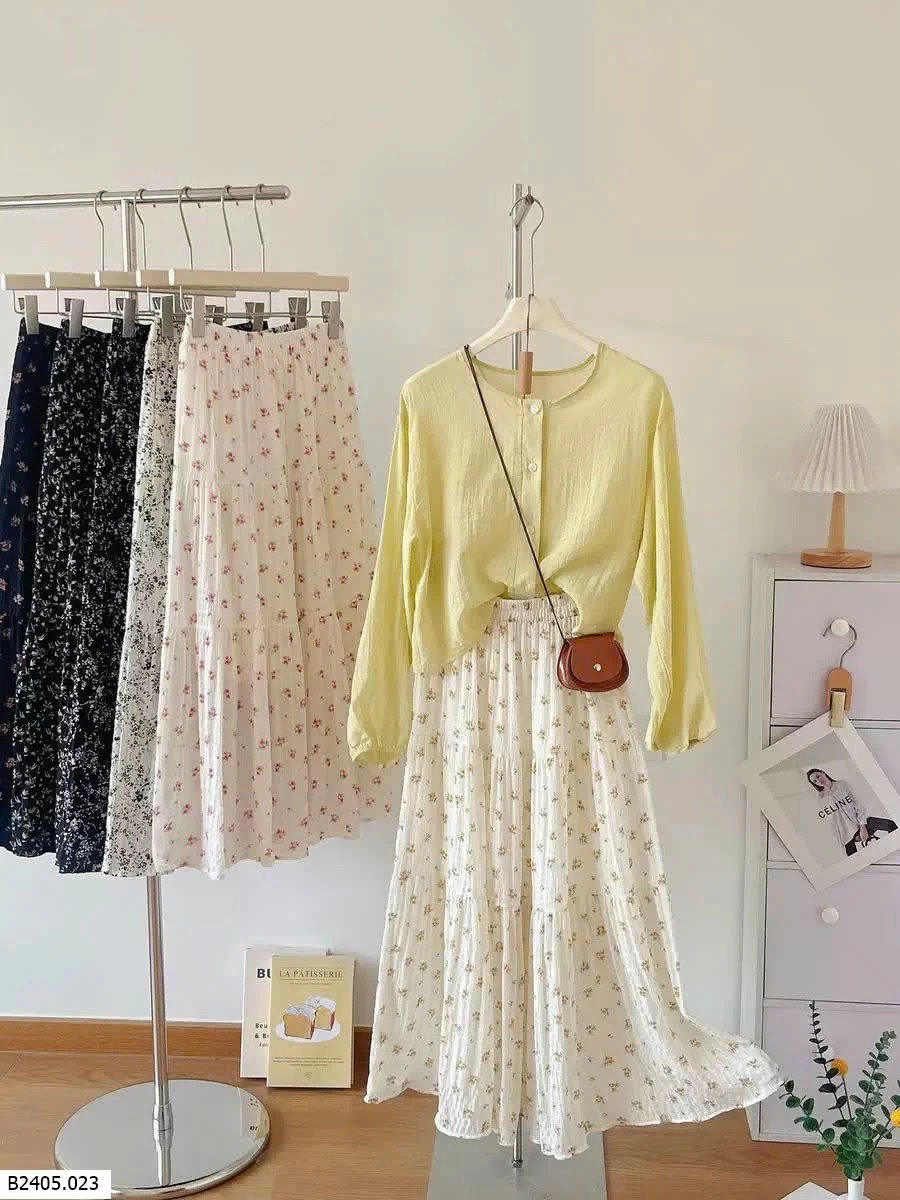 CHÂN VÁY HOA NHÍ DÁNG DÀI NỮ  Sỉ 135k