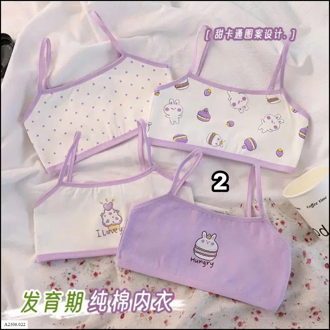 SET 4C ÁO LÓT CHO BÉ GÁI MỚI LỚN Sỉ giá 80k/1 set 4 chiếc