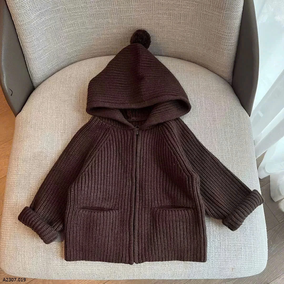 Cardigan len có mũ cho bé Sỉ 135k