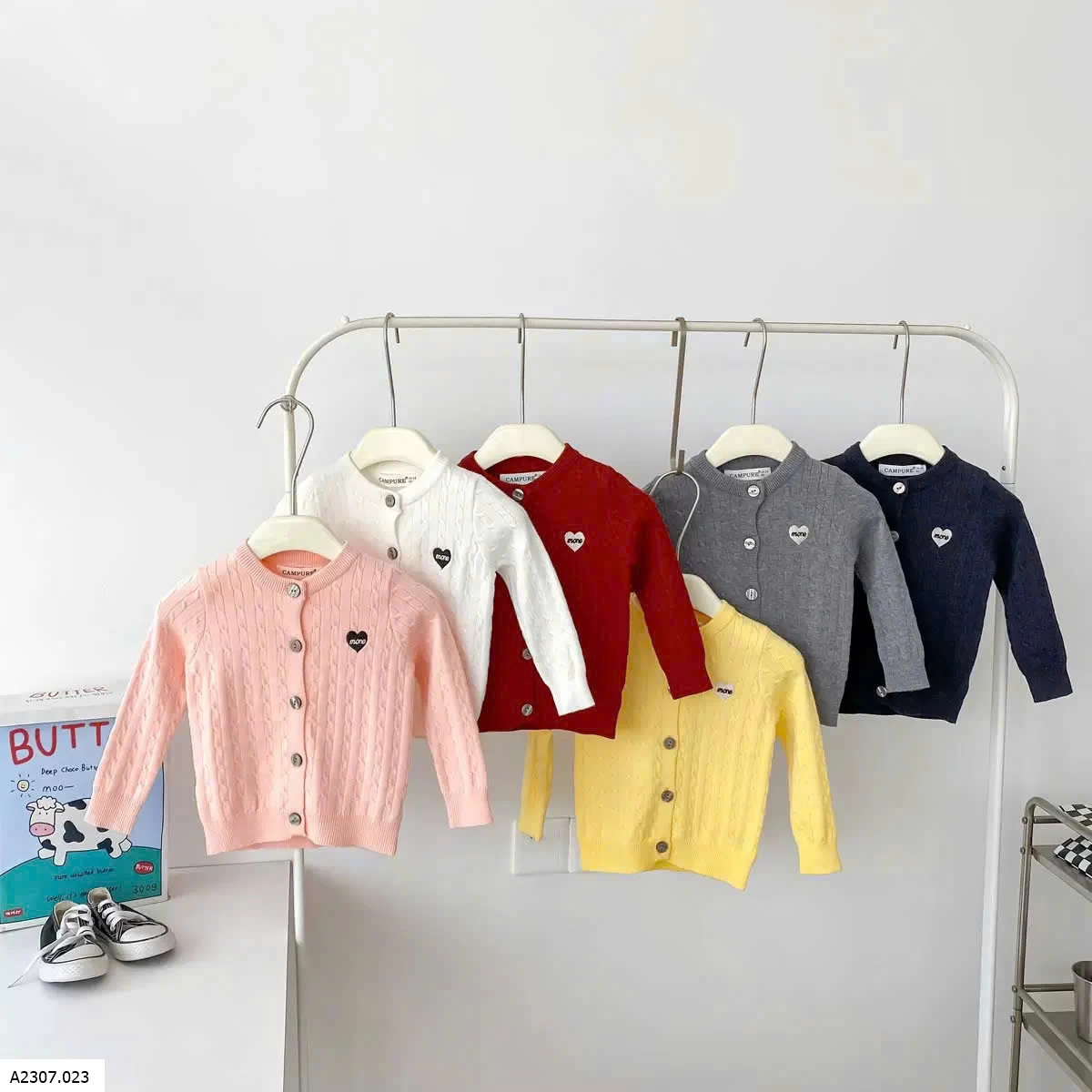 ÁO LEN CARDIGAN TRÁI TIM BG Sỉ 125k