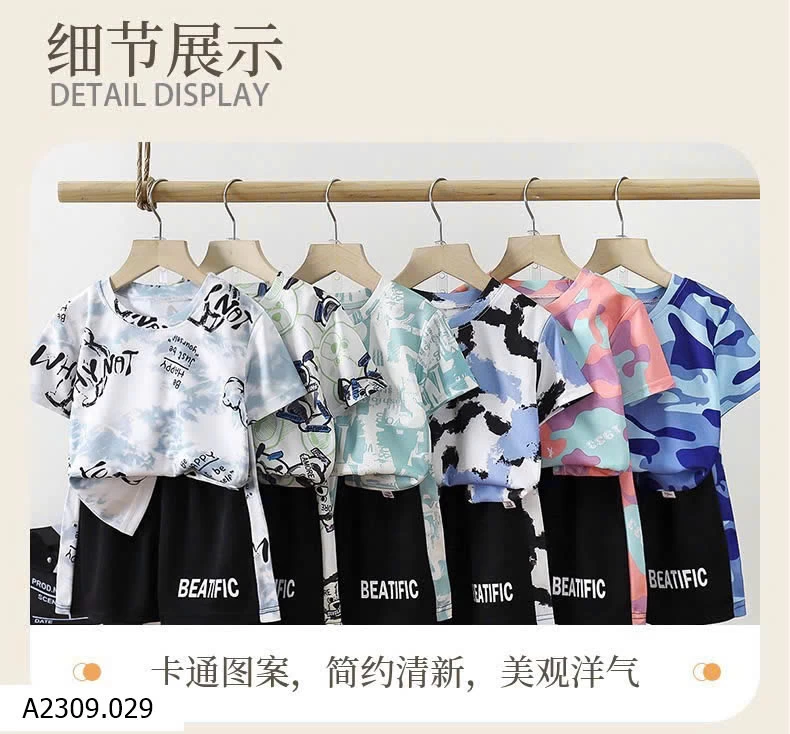 BỘ THỂ THAO CỘC TAY CHO BÉ   Giá sỉ 80-120: 41k/1b 130-160: 49k/1b