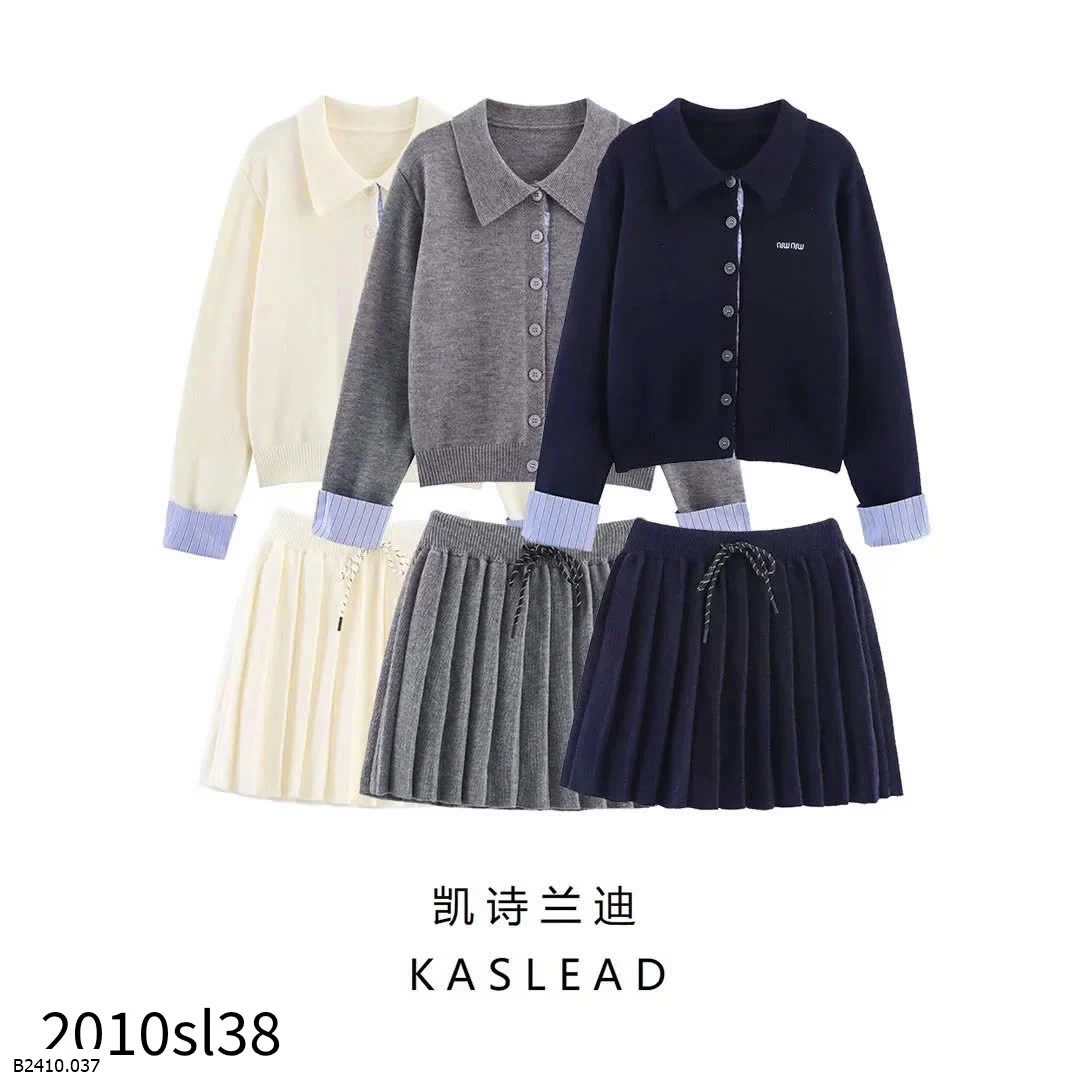 SET VÁY LEN CỔ POLO KASLEAD  Giá sỉ 350ka