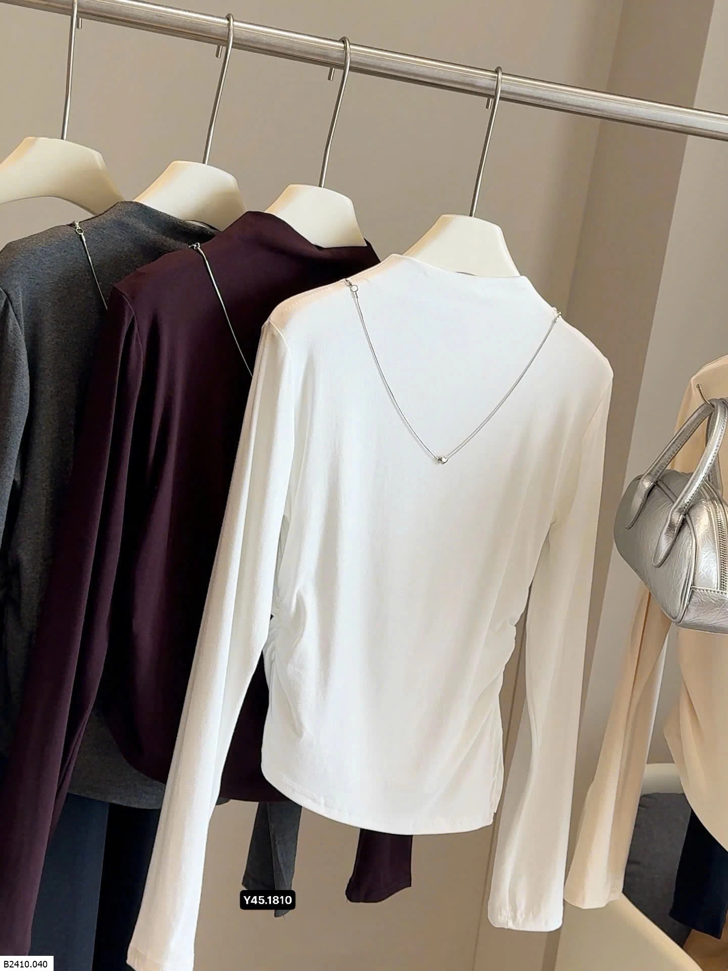 ÁO THUN DÀI CỔ CAO SIẾT EO ANNA  Giá sỉ 130k